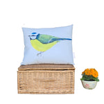 Load image into Gallery viewer, cushion printed with a bluetit, garden bird
