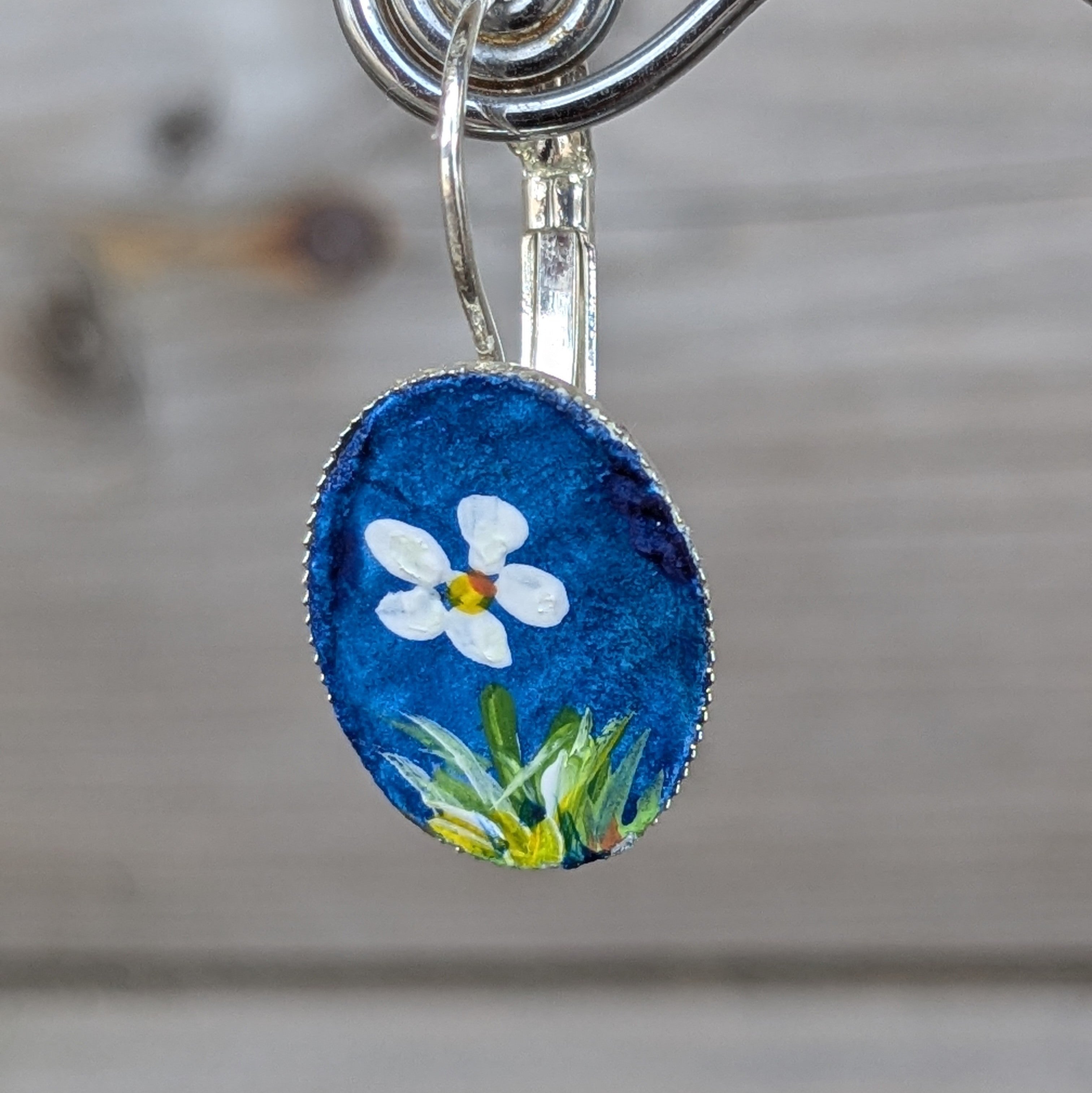 Painted Daisy Earrings