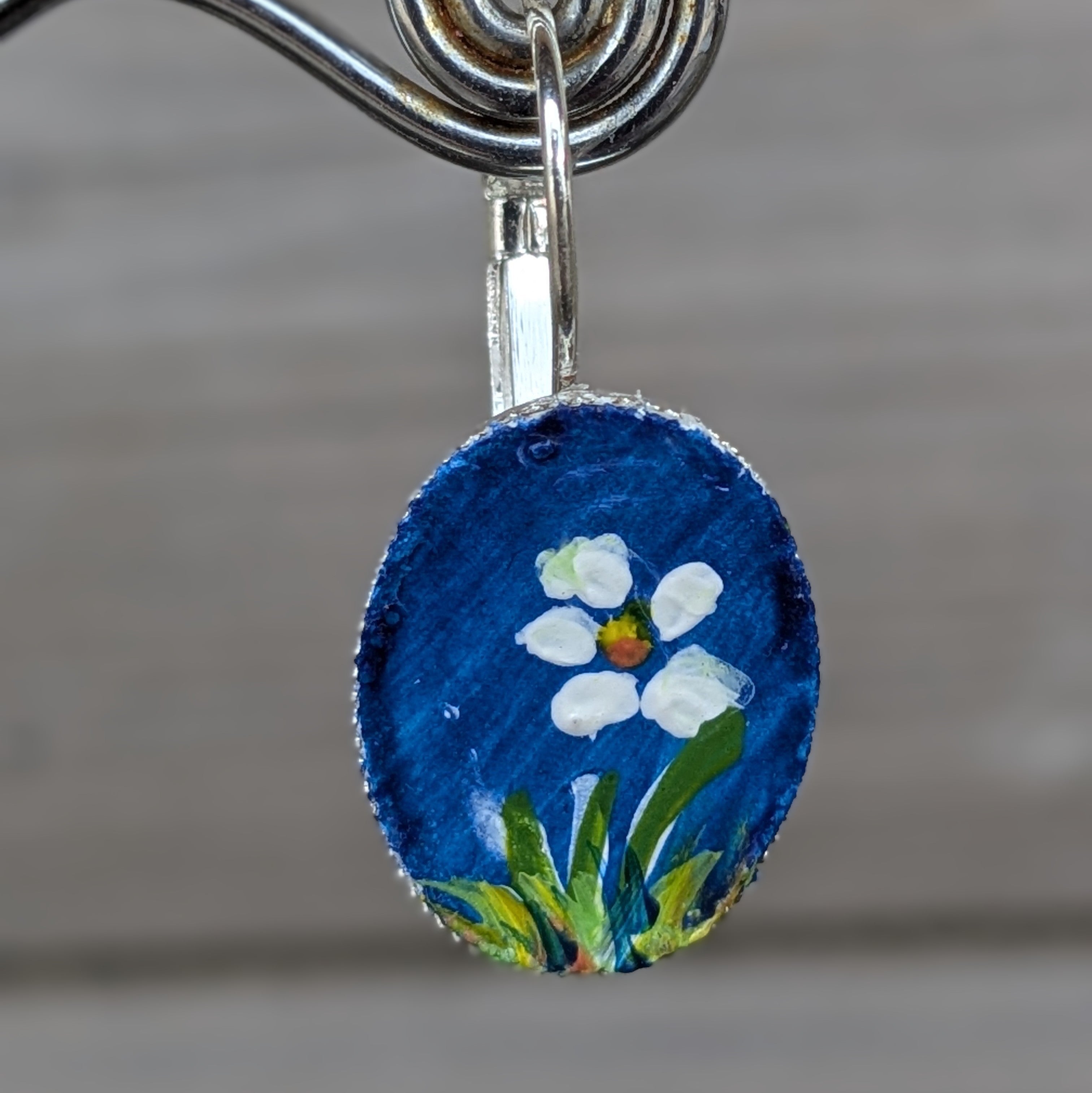 Painted Daisy Earrings