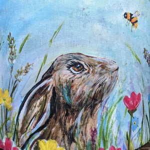 Irish Hare and Bumblebee Lampshade