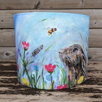 Load image into Gallery viewer, Irish Hare and Bumblebee Lampshade
