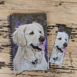 Golden Retriever Notebook (with a free bookmark)