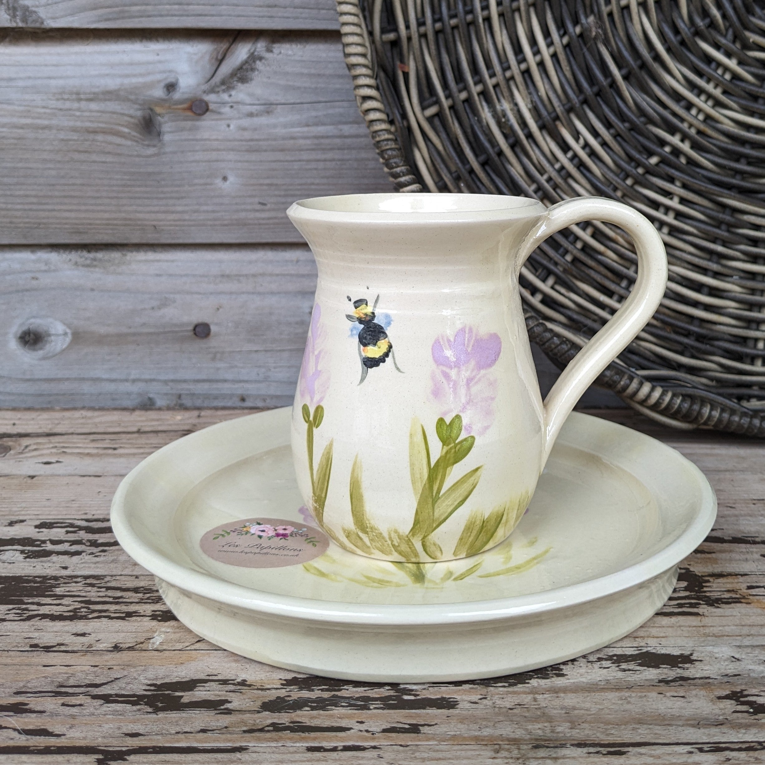 Lavender and Bee Mug and Side Plate