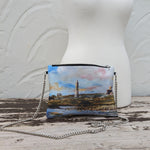 Load image into Gallery viewer, Pilgram Way. County Fermanagh Devenish Island Round Tower on Lough Erne Leather handbag
