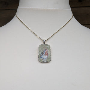 Painted Robin Necklace