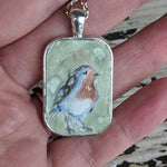 Load image into Gallery viewer, Painted Robin Necklace
