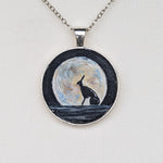Load image into Gallery viewer, Hare in Moonlight Painted Necklace
