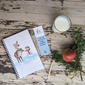Rudolph the Red Nosed Reindeer & the Snowman Notebook & Bookmark