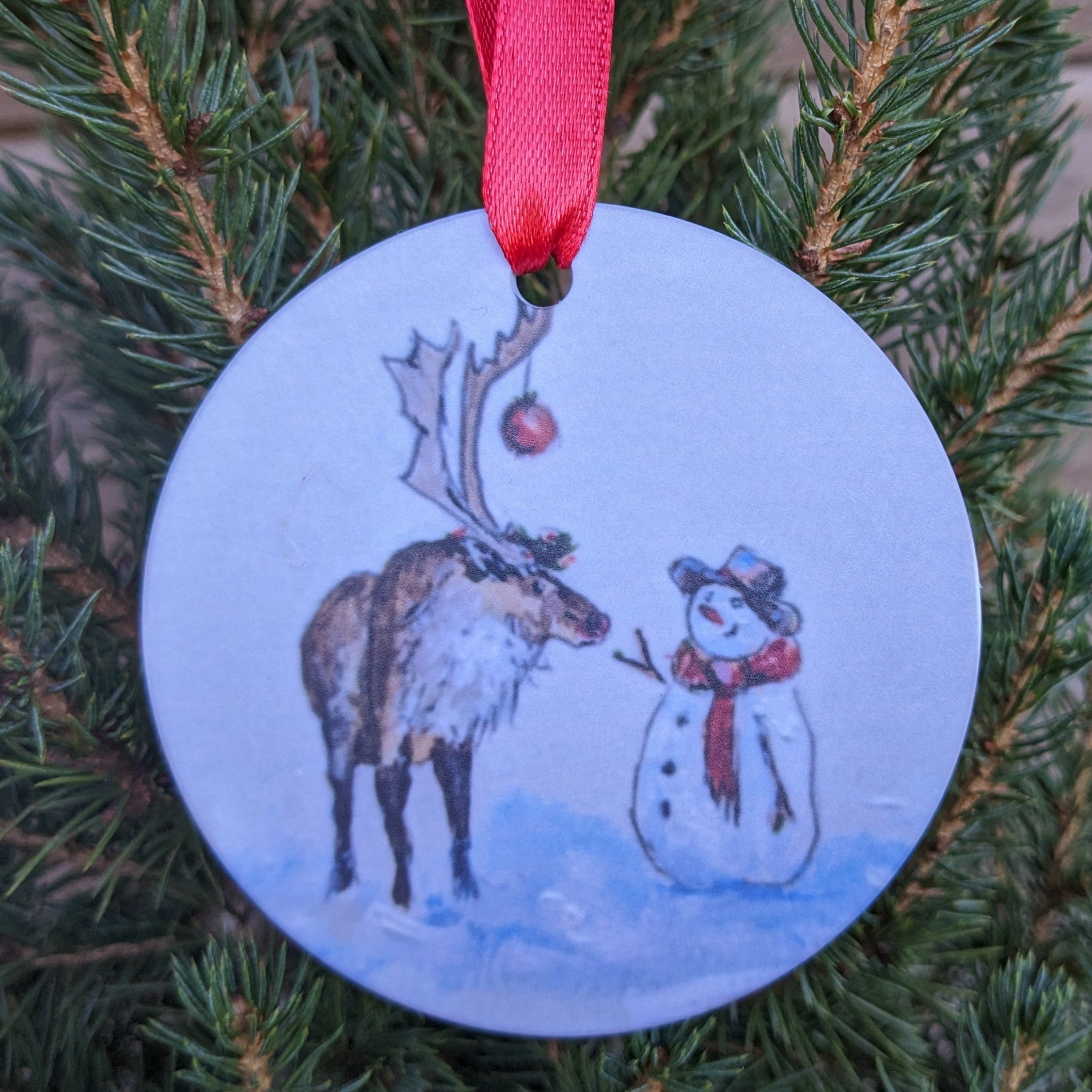 Rudolph & Snowman Christmas Decoration