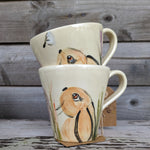 Load image into Gallery viewer, A Pair of Irish Made Hare Mugs

