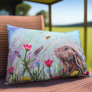 Outdoor Cushion (Hare & Bee)