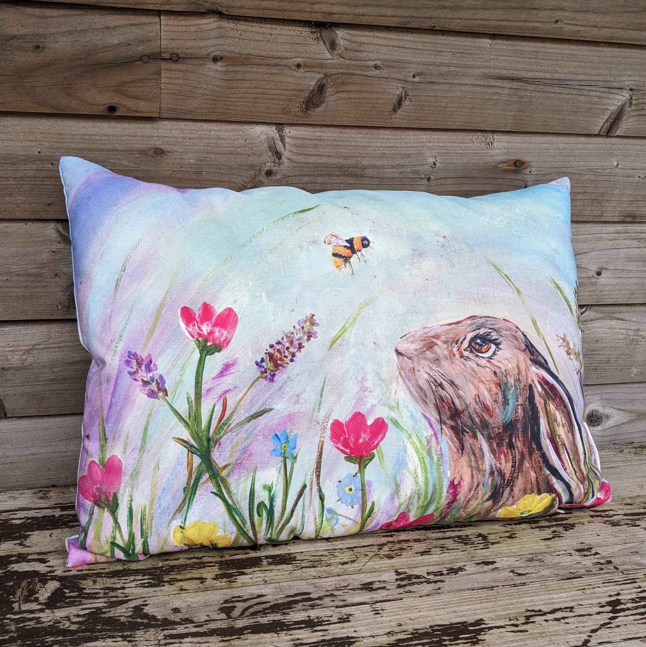 Outdoor Cushion (Hare & Bee)