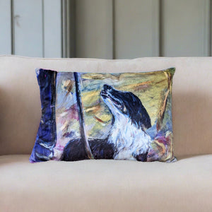 Working Collie (Sheepdog) Velvet Cushion