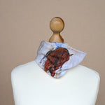 Load image into Gallery viewer, equestrian neck snug featuring a dressage horse

