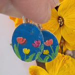 Load image into Gallery viewer, Painted Tulip Earrings
