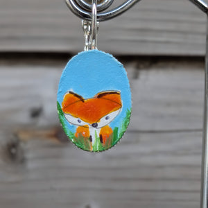 Cute Fox Painted Earrings