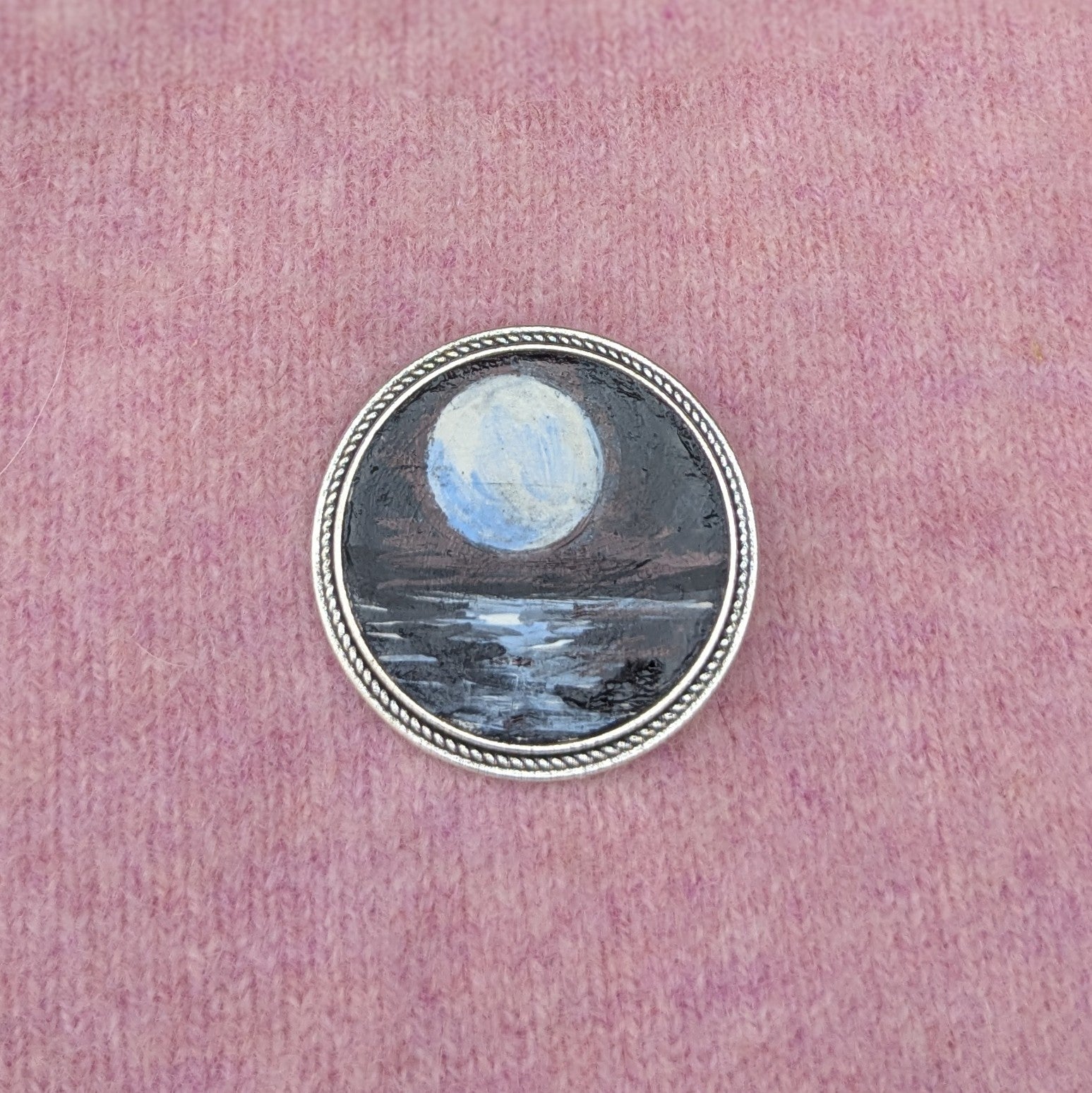The Moon & The Ocean Irish Brooch.