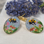 Load image into Gallery viewer, Painted Earrings (Bee)
