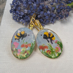 Painted Earrings (Bee)