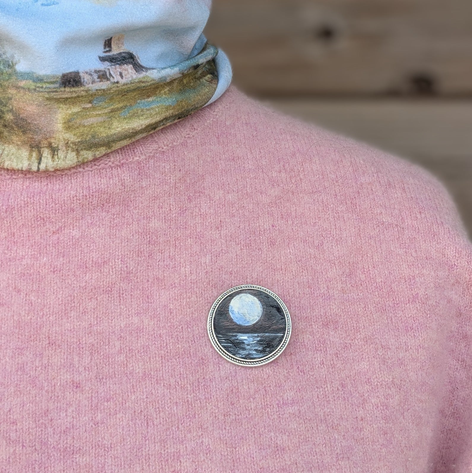 The Moon & The Ocean Irish Brooch.