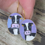 Load image into Gallery viewer, Painted Cow Earrings
