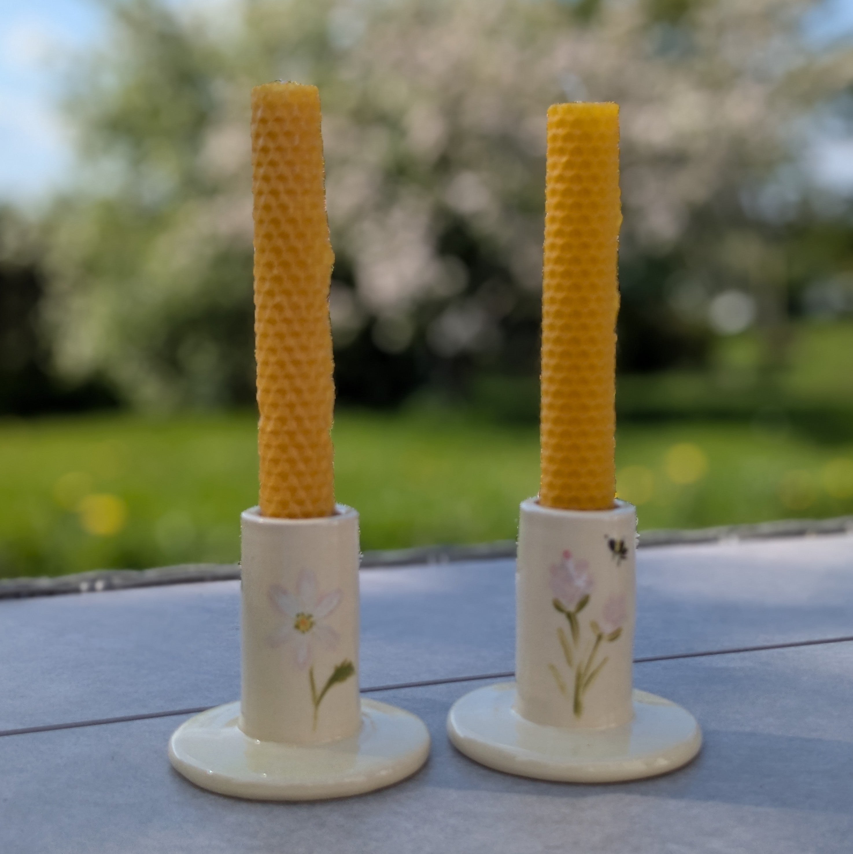 Lavender & Bee Candle Stick/Bud Vase