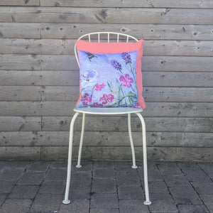 Lavender Cottage Garden Outdoor Cushion