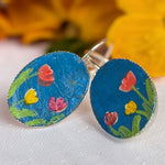Load image into Gallery viewer, Painted Tulip Earrings
