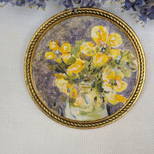 Marsh Marigold Painting (brooch)