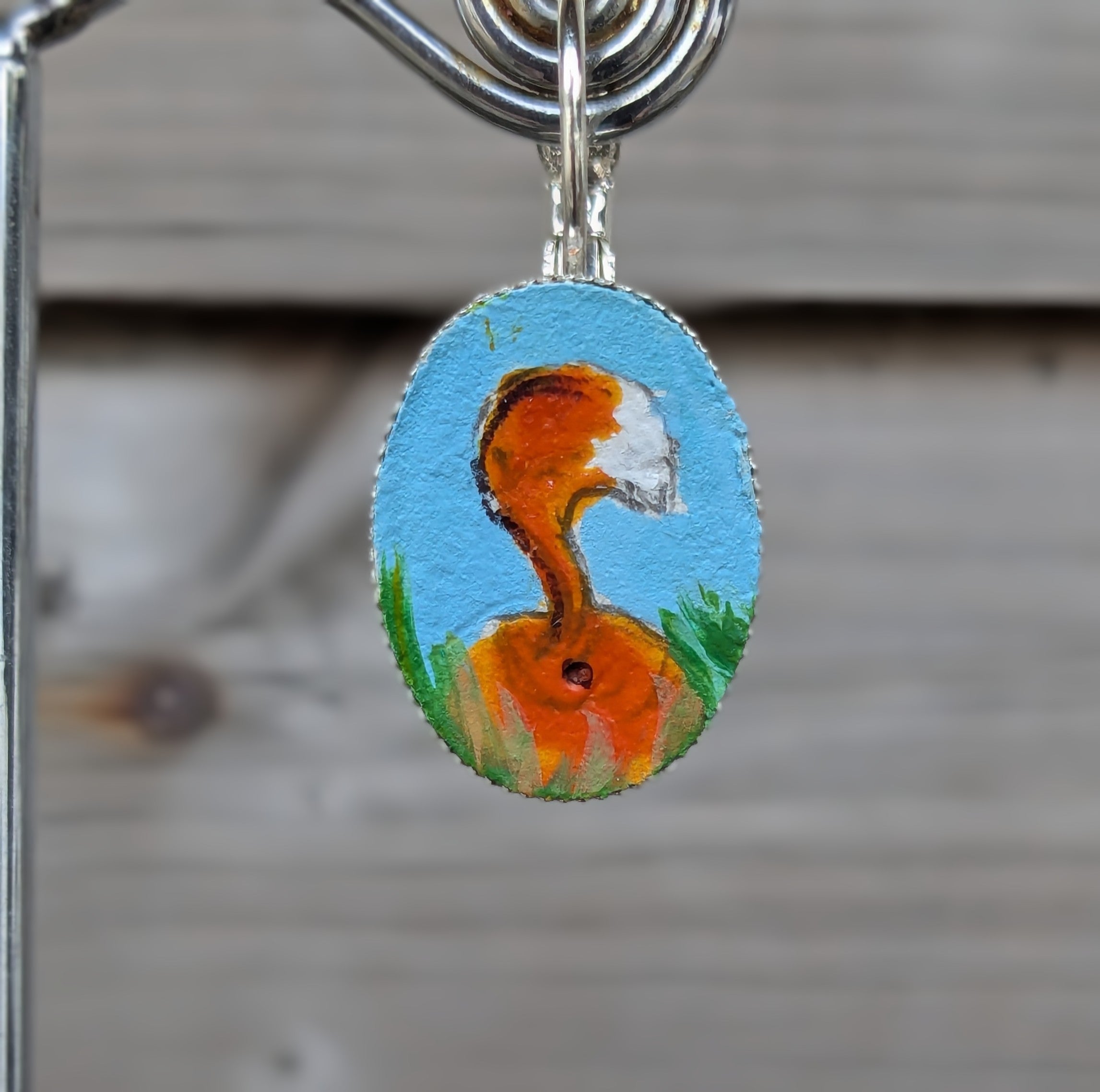 Cute Fox Painted Earrings