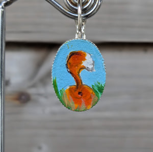 Cute Fox Painted Earrings
