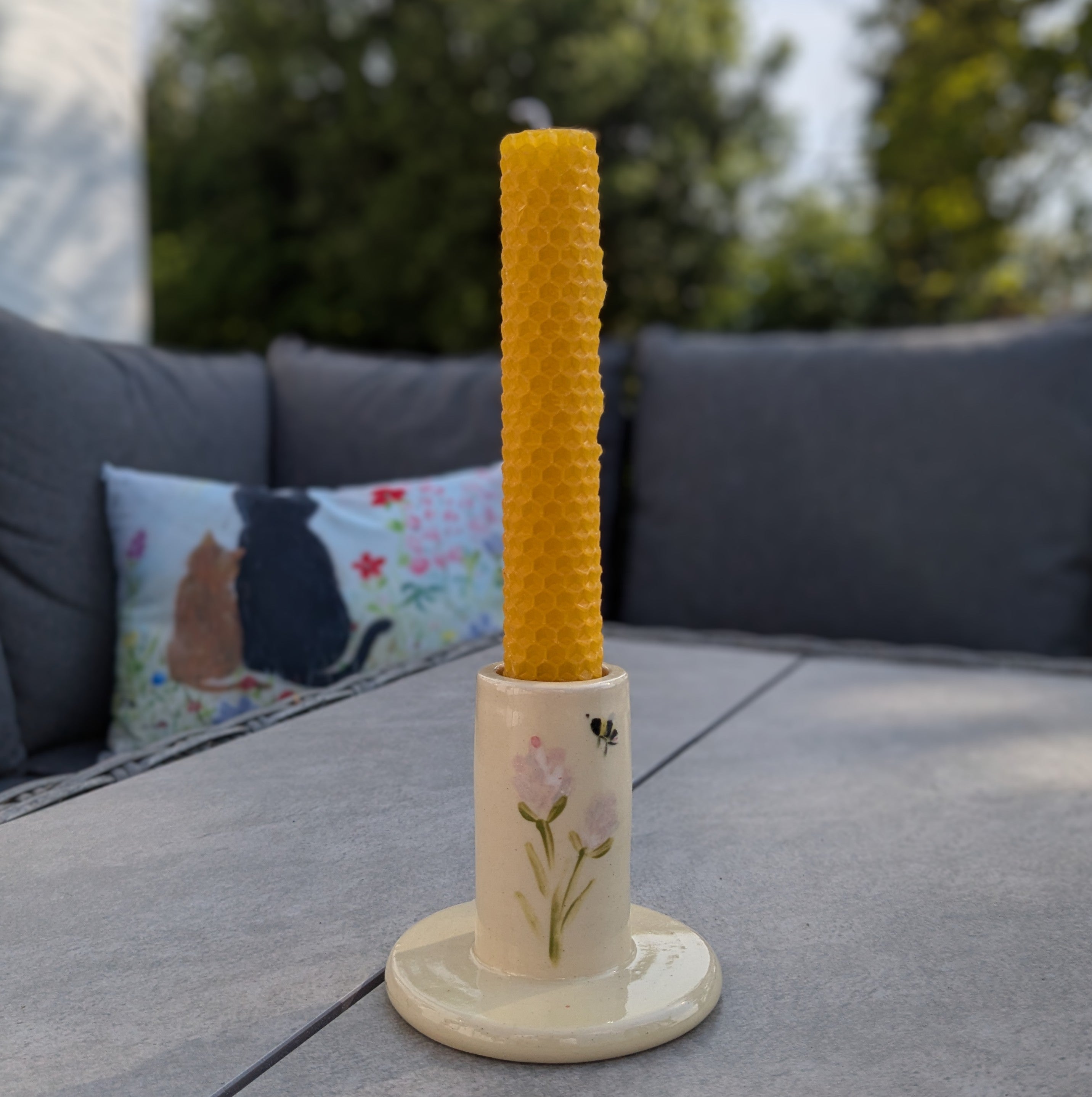 Lavender & Bee Candle Stick/Bud Vase