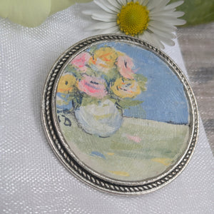 Bouquet of Peonies Brooch
