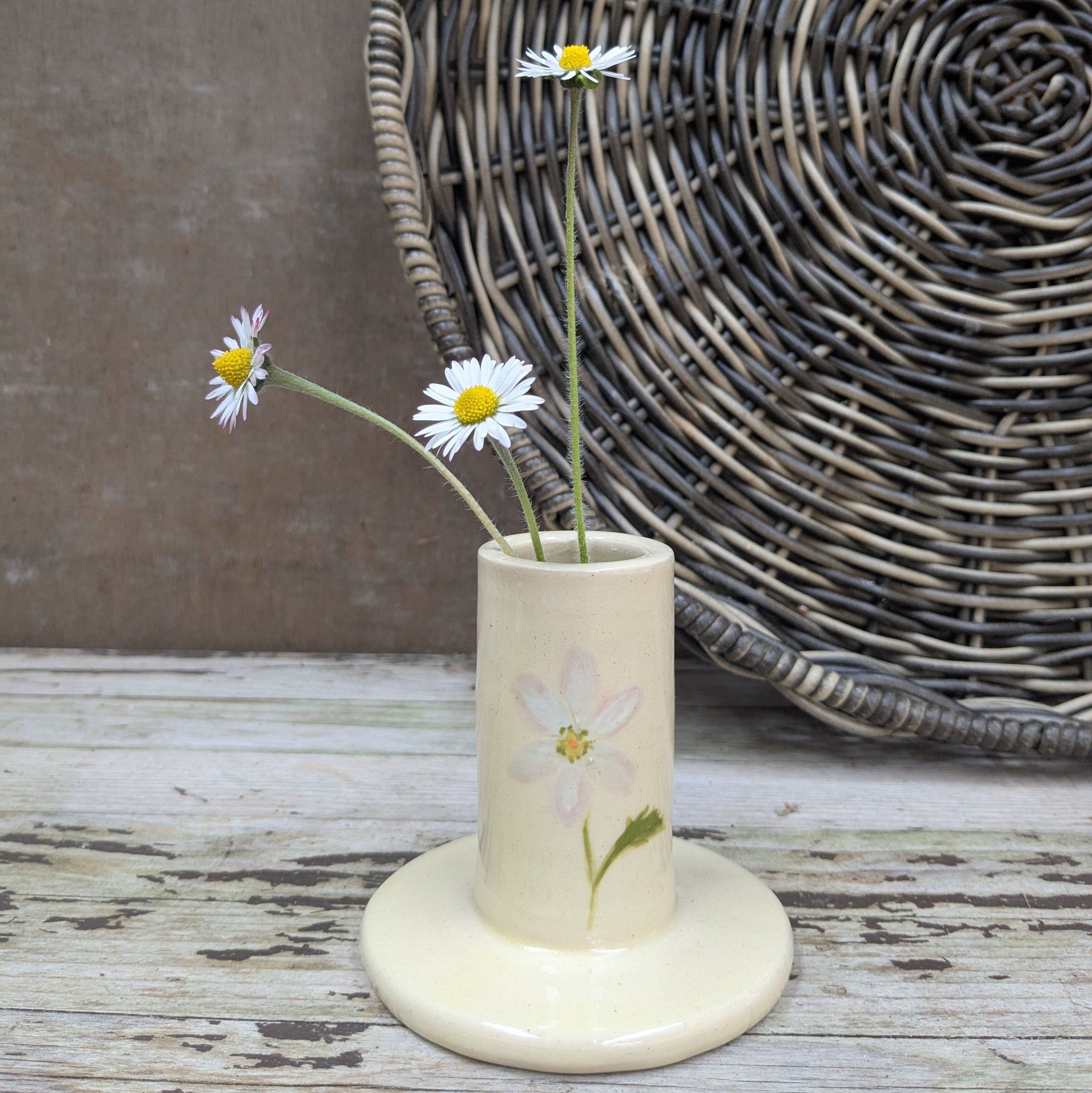 Daisy Candle Stick & Bud Vase