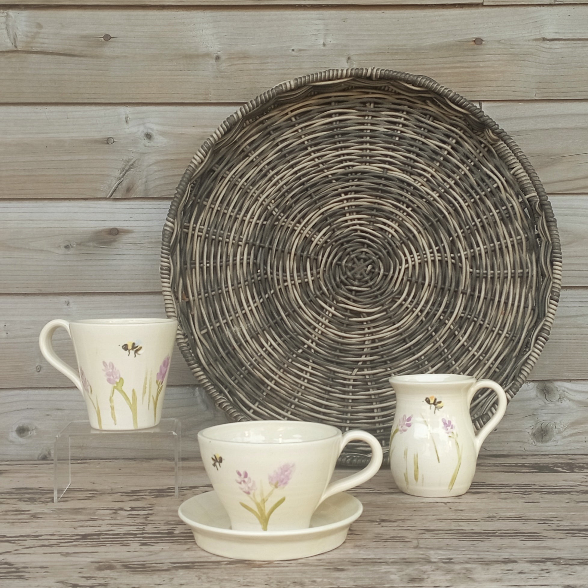 Lavender and Bee Cup & Saucer