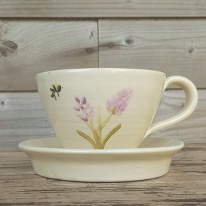 Lavender and Bee Cup & Saucer