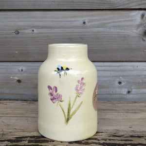 Lavender and Bee Milk Bottle Jug/Vase